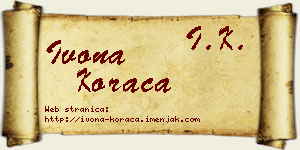 Ivona Koraca vizit kartica